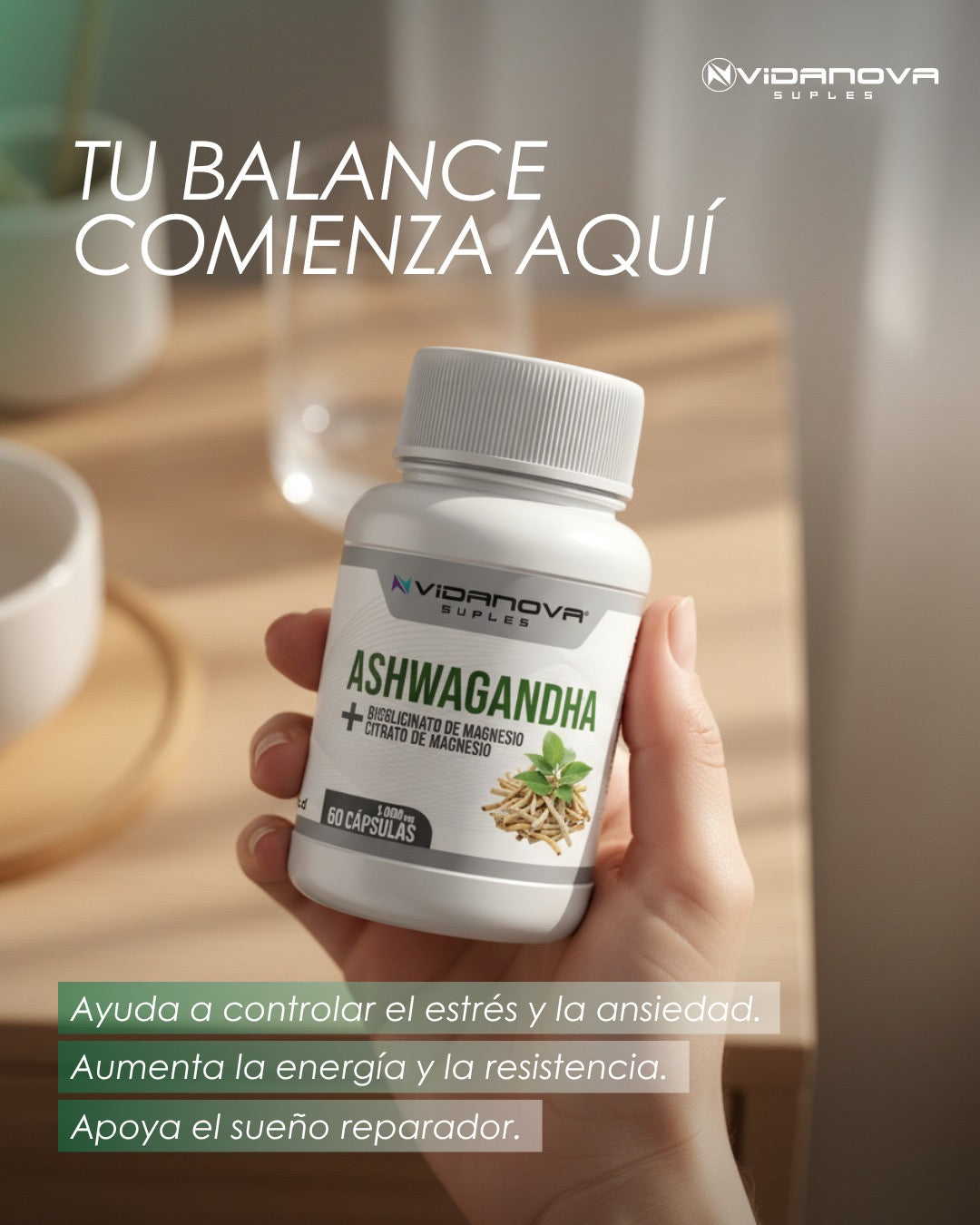 Ashwagandha + Magnesio pack X3 - Vidanova® Suples