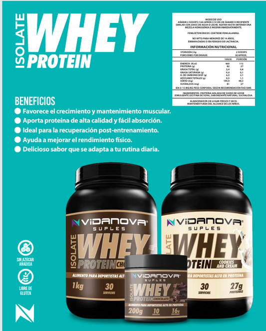 Proteina Iso Whey 1kg Chocolate