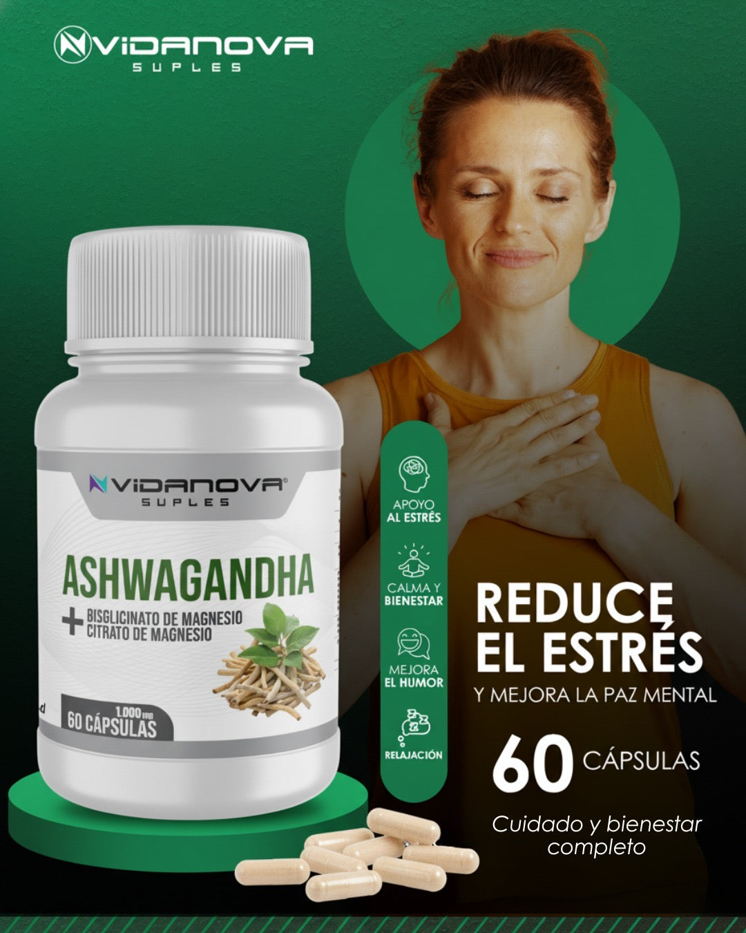 Ashwagandha + Magnesio pack X3 - Vidanova® Suples
