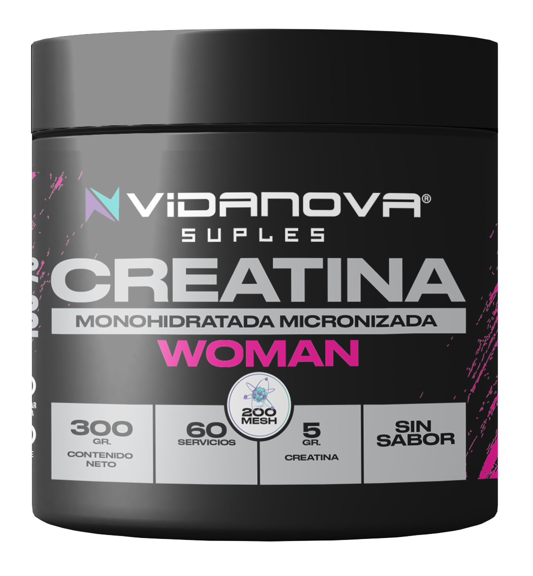 Creatina WOMAN Monohidratada Micronizada 300g - Vidanova® Suples