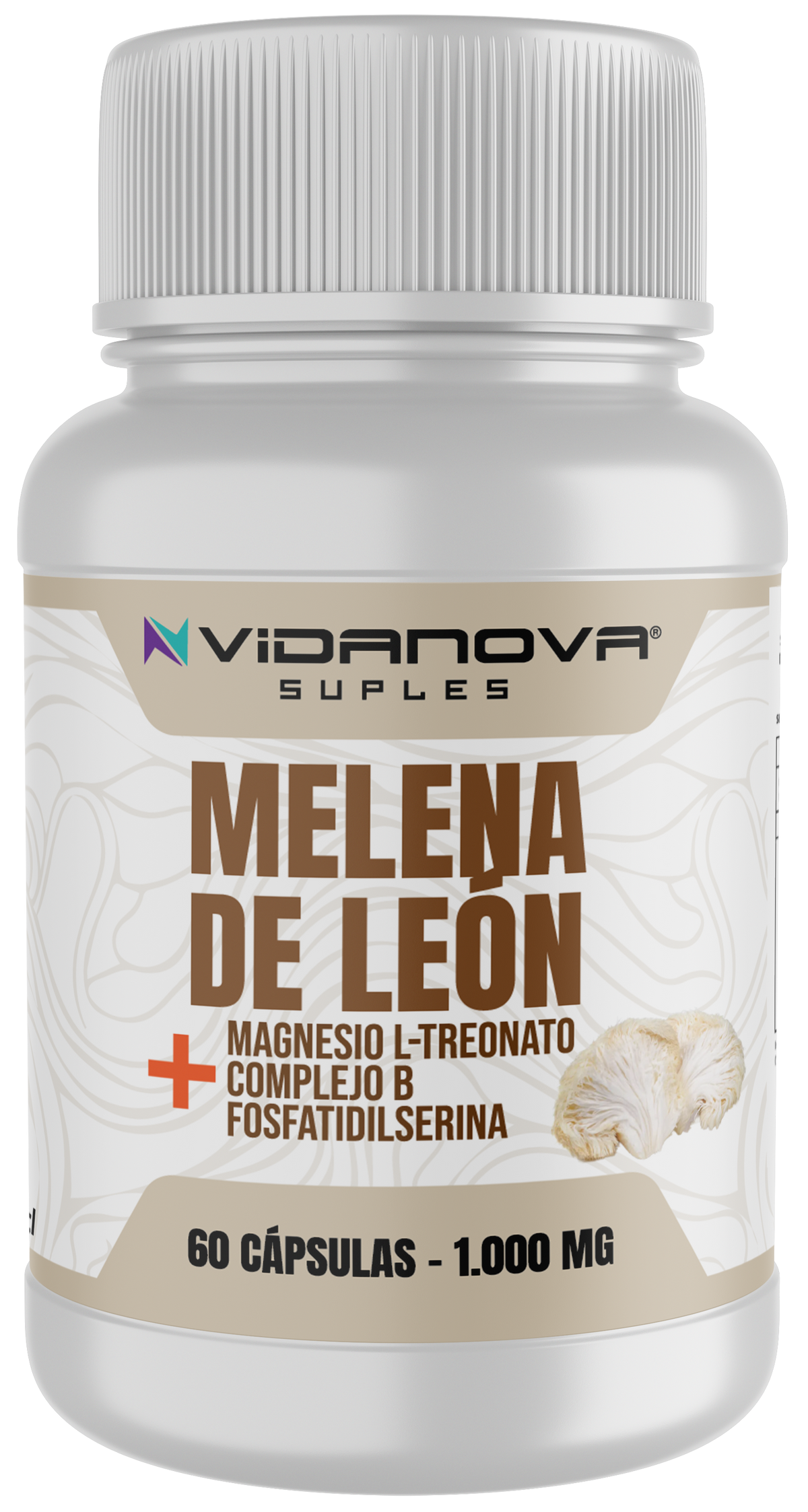 MELENA DE LEÓNMelena de León 1000mg 60 cápsulas Vidanova memoria cognición salud cerebral